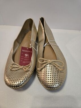 Merona Metallic Gold Ballet Flats - Madeline